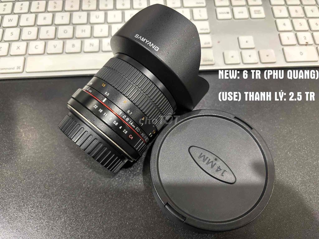 cần bán ống kính samyang 14mm 2.8 ngàm Canon