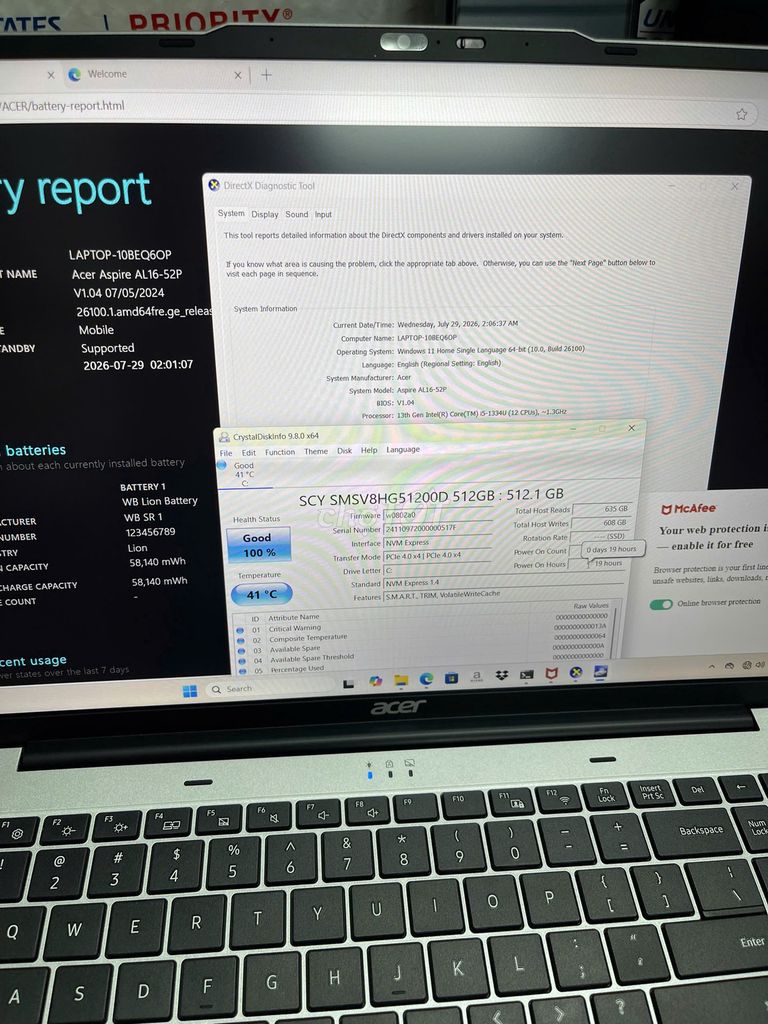 Acer Aspire Lite 16 Gen 2 i5/16/512GB Fullbox Likenew