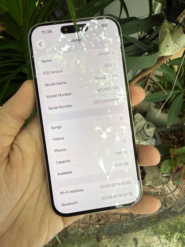 Apple iPhone 15 Pro 128GB Trắng 2 sim bản có key s. Mua bán Điện thoại tại Thành phố Sa Đéc Đồng Tháp được đăng bởi hà minh anh  hình 1