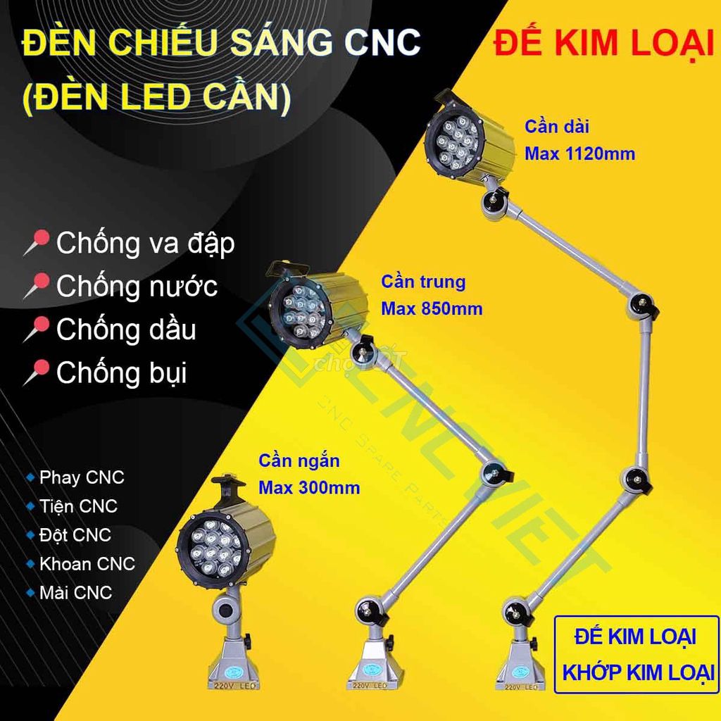 ĐÈN CHIẾU SÁNG CNC – LED CẦN 12W – CHỐNG NƯỚC