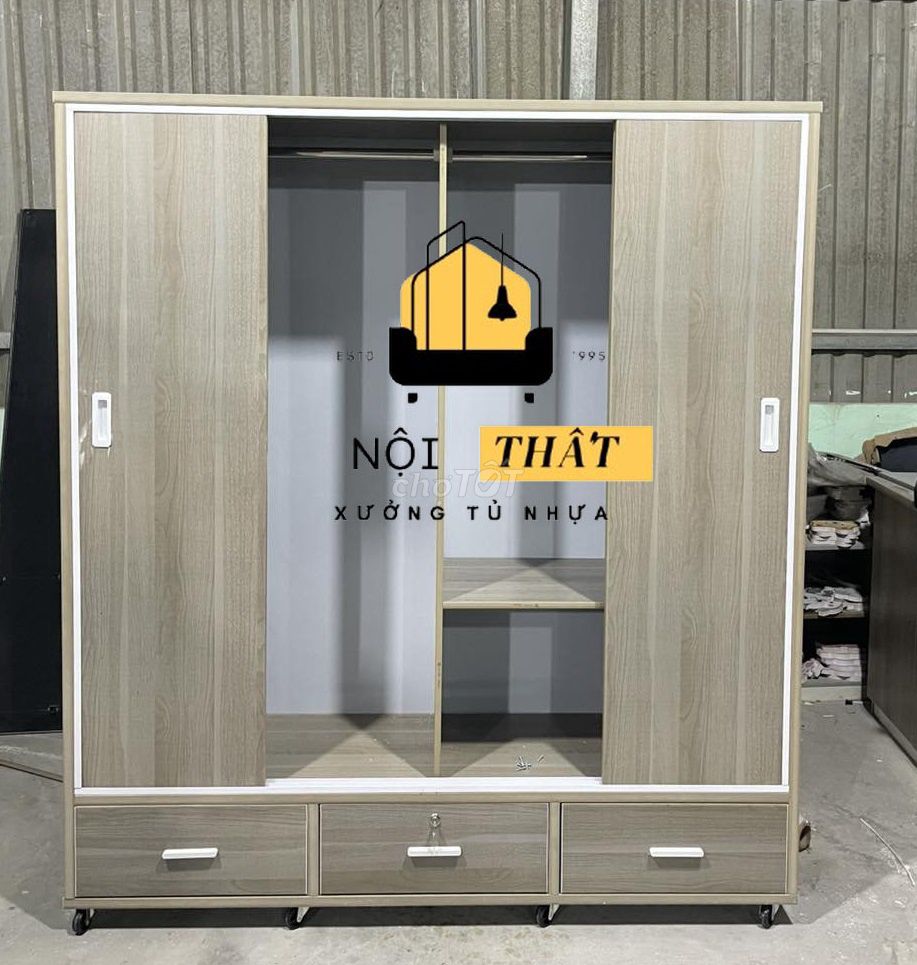 Tủ quần áo Nhựa Đài Loan Vân gỗ 1m8. Mua bán Tủ, kệ gia đình tại Huyện Bến Lức Long An được đăng bởi Nội thất giá xưởng hình 1