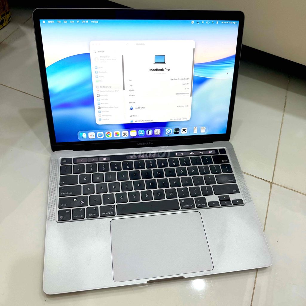 Apple Macbook Pro M1 8GB/256GB Xám. Mua bán Laptop tại Quận Bình Thạnh Tp Hồ Chí Minh được đăng bởi Nathan Ng hình 1