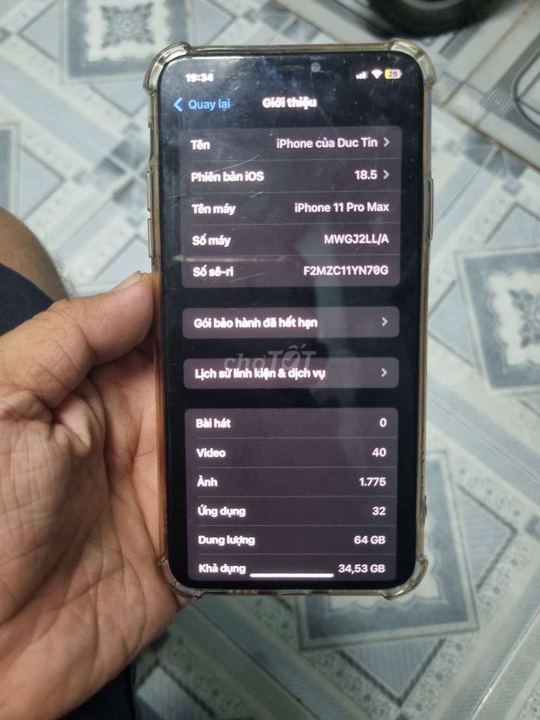 Apple iPhone 11 Pro Max 64GB Xám. Mua bán Điện thoại tại Quận 12 Tp Hồ Chí Minh được đăng bởi Tín hình 1