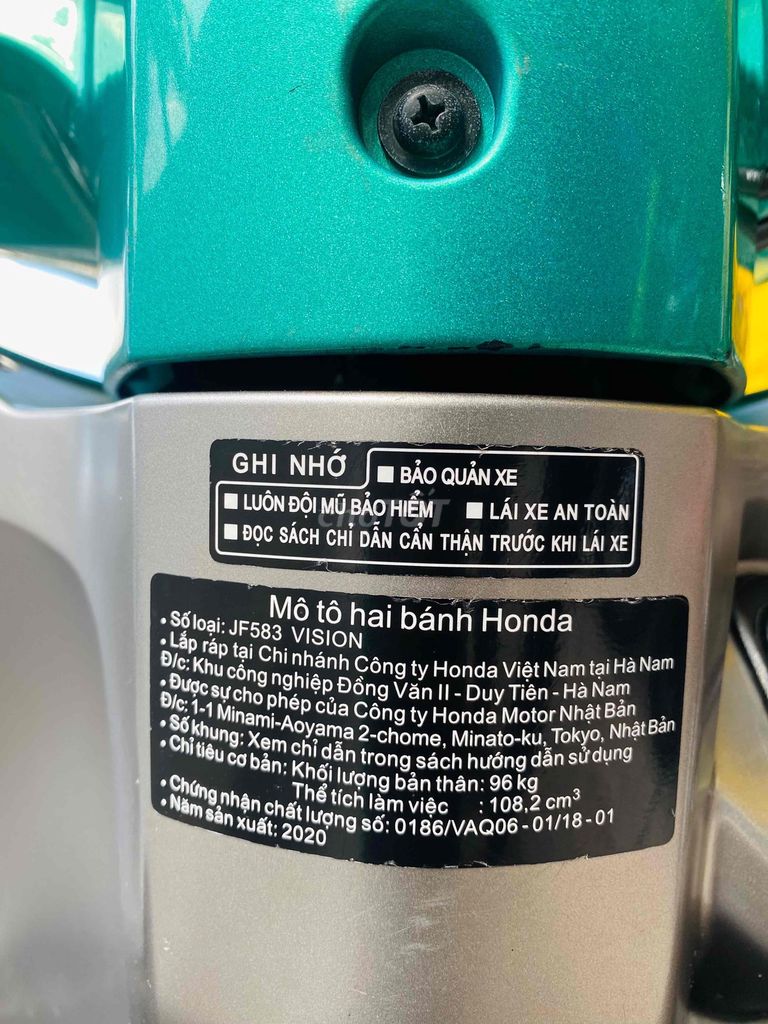 Vision 2020 khoá smarkey xe đẹp chuẩn zin 23k km✅. Mua bán Xe máy tại Quận Ninh Kiều Cần Thơ được đăng bởi Hiếu Xe máy Tân Liên Hưng 2 hình 6