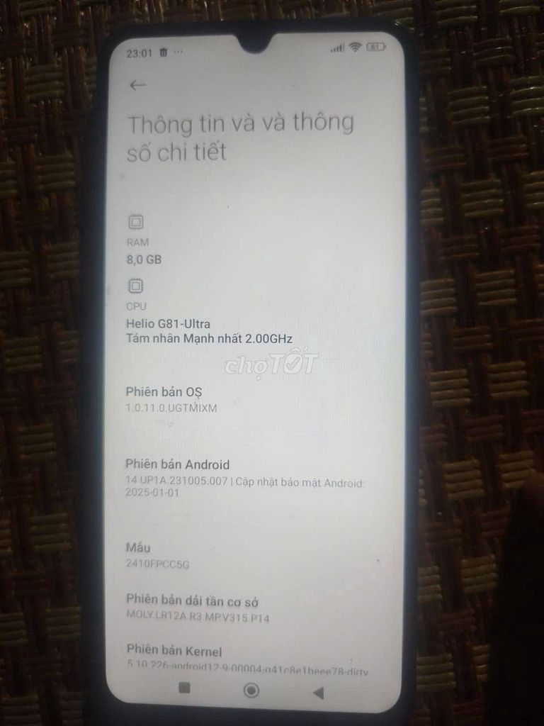 Poco C75 8GB/256GB Đen. Mua bán Điện thoại tại Thị xã Từ Sơn Bắc Ninh được đăng bởi Nguyễn Chí Hiếu hình 1