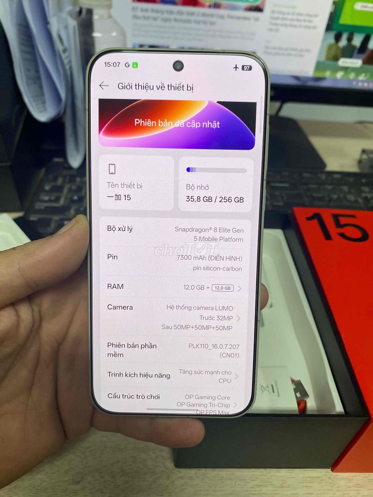 OnePlus 15 256GB Xám Snapdragon 8 Gen 5. Mua bán Điện thoại tại Quận Hai Bà Trưng Hà Nội được đăng bởi Quốc Bảo hình 1