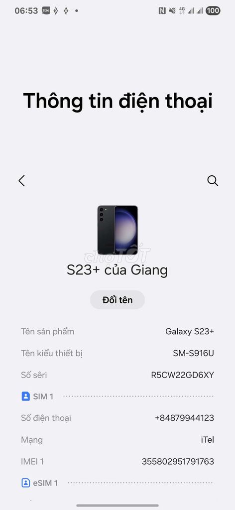 Samsung S23 Plus muốn đổi iPhone 14 Plus. Mua bán Điện thoại tại Quận Cầu Giấy Hà Nội được đăng bởi Hoàng Tiến Giang hình 1