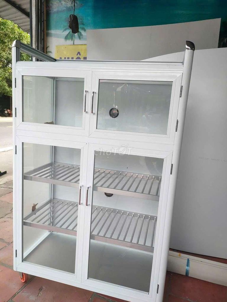 Tủ chén nhôm Alu Trắng sữa. Mua bán Tủ, kệ gia đình tại Quận 12 Tp Hồ Chí Minh được đăng bởi Tủ chén Thành Đạt hình 1