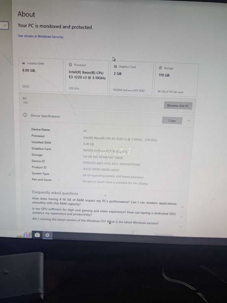 Máy tính để bàn. Mua bán Máy tính để bàn tại Huyện Mê Linh Hà Nội được đăng bởi Nam2436 hình 1