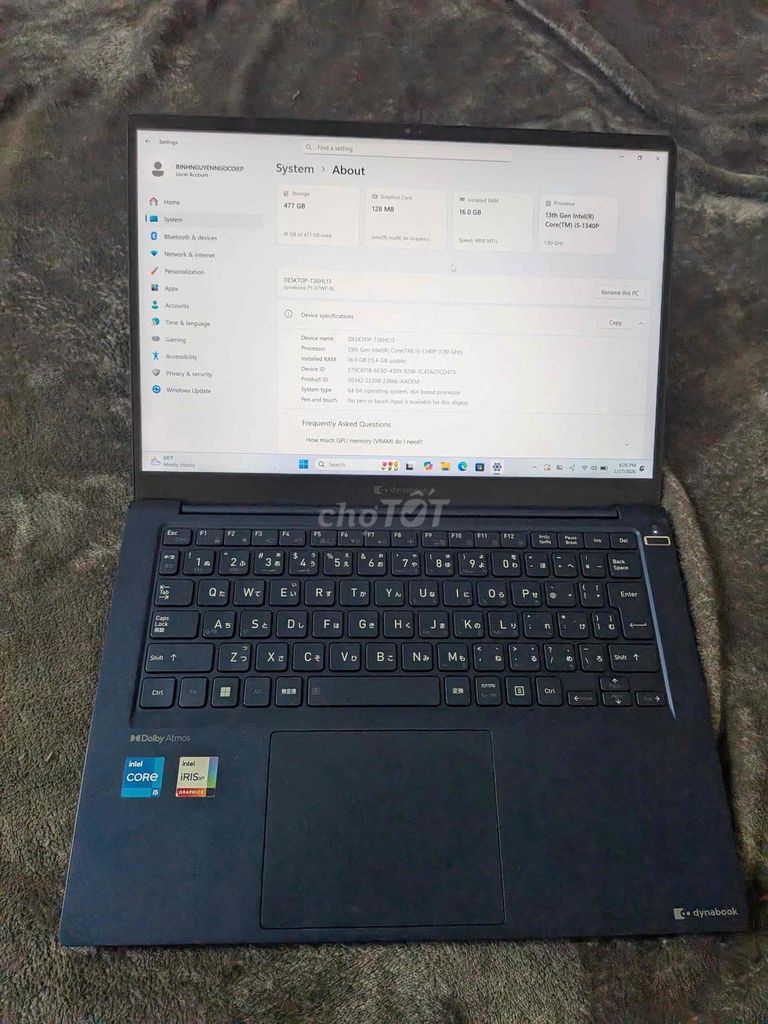 Dynabook i5-1340P 14 inch ram 16GB/512GB. Mua bán Laptop tại Huyện Sóc Sơn Hà Nội được đăng bởi Nguyễn Hữu Dương hình 1