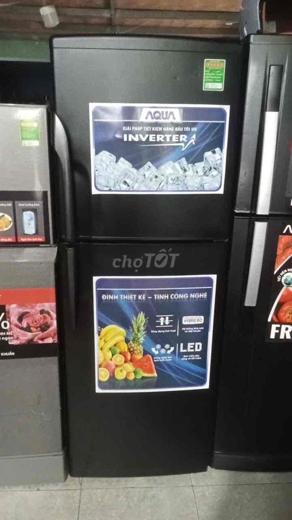 Tủ lạnh Aqua 220 lít Inverter Đen. Mua bán Tủ lạnh tại Thị xã Tân Uyên Bình Dương được đăng bởi Cong ty dien lanh manh cuong hình 1