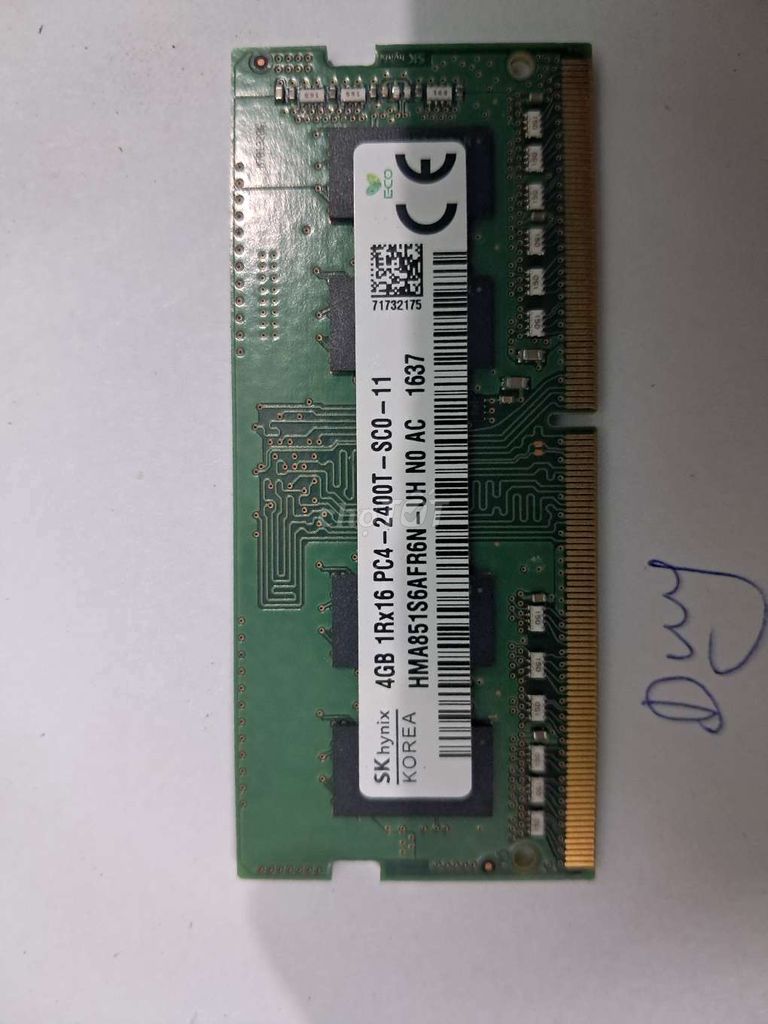 Ram Labtop DDR4 hynix 4Gb. Mua bán Linh kiện (RAM, Card...) tại Thành phố Gia Nghĩa Đắk Nông được đăng bởi Nguyễn Viết Duy hình 1