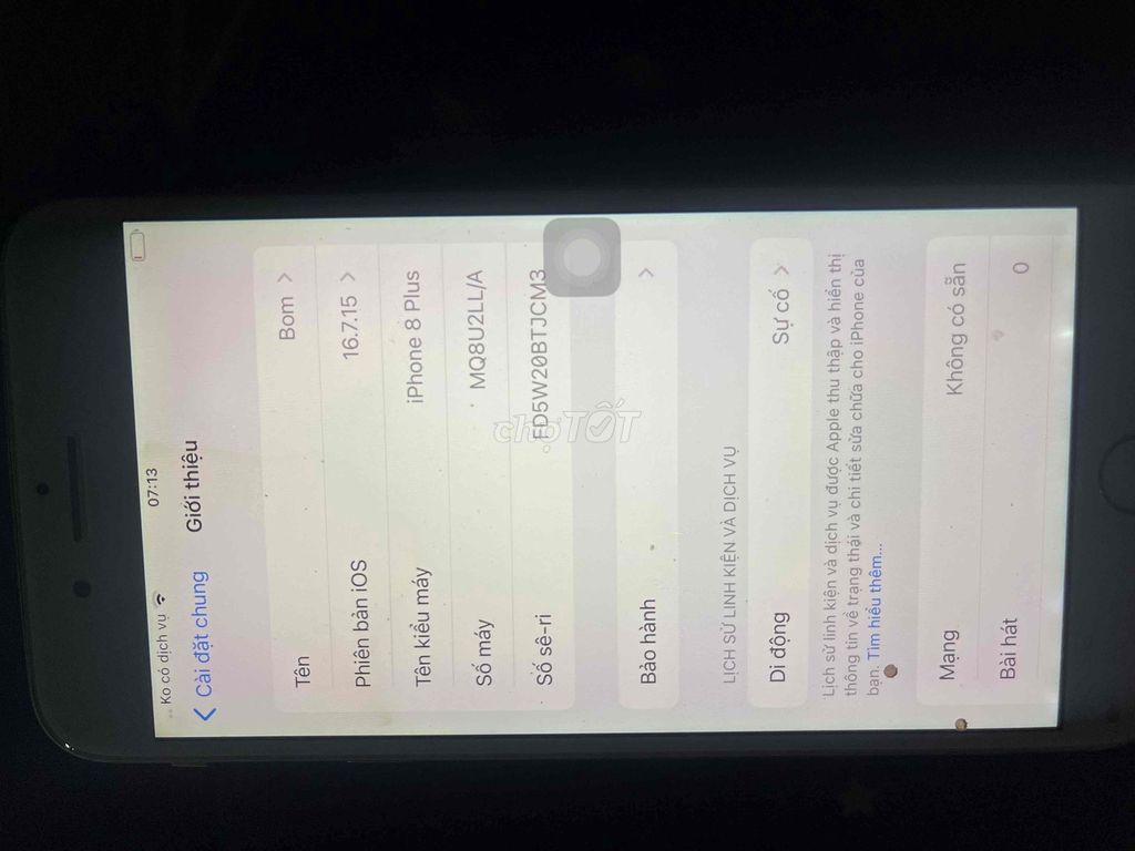 Apple iPhone 8 Plus Trắng Đã dùng. Mua bán Điện thoại tại Huyện Phong Điền Thừa Thiên Huế được đăng bởi Nguyễn Đan Trường hình 1