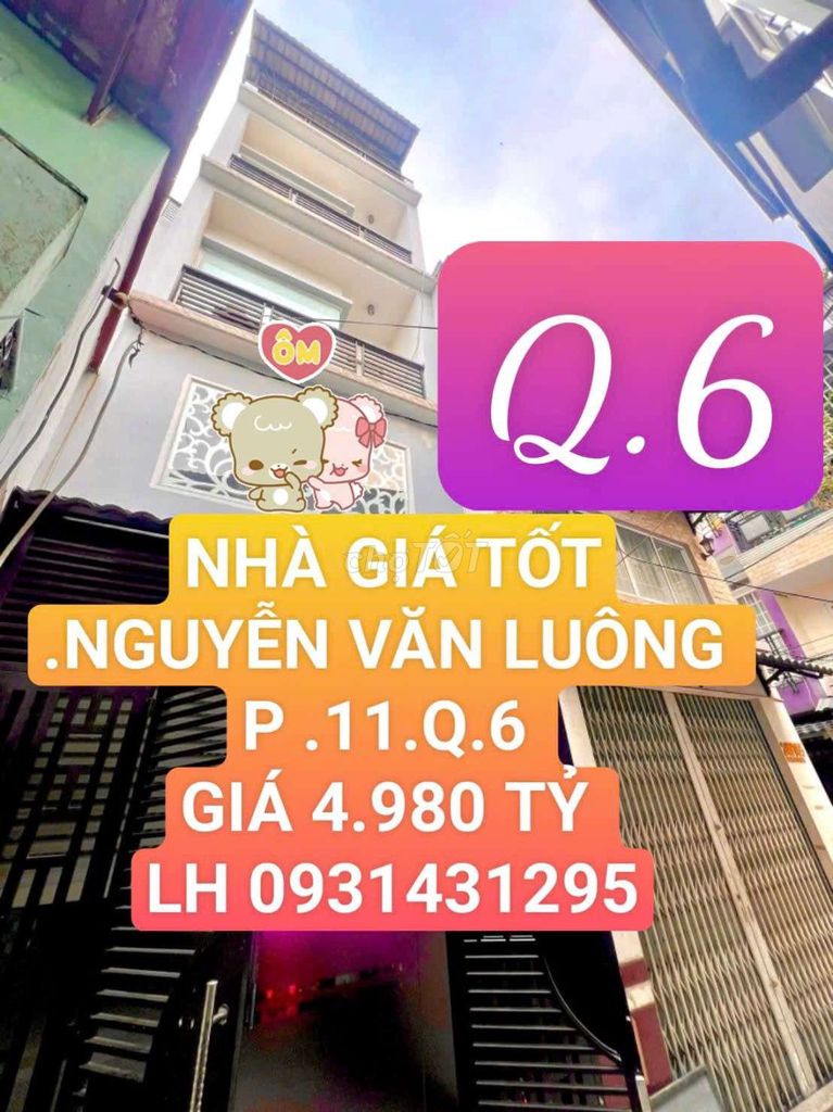 BÁN  NHÀ  2 LẦU  GIÁ  TỐT  TẠI Q. 6 .