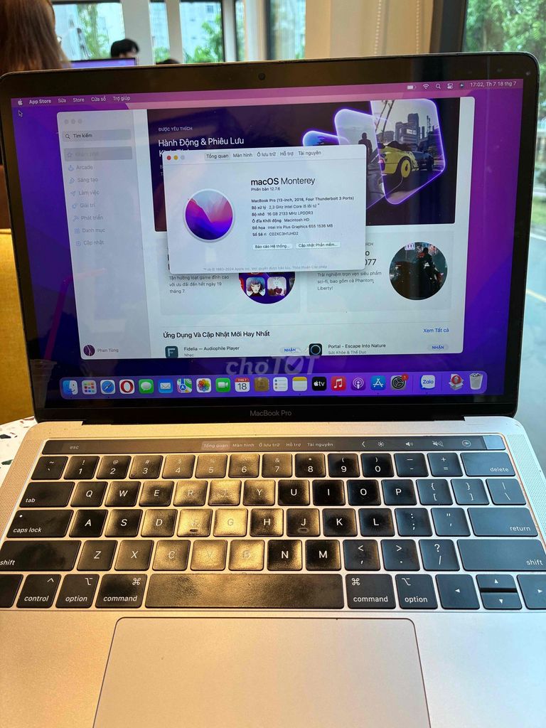 Apple Macbook Pro 2018 i5 13 inch 16GB/256GB 97%. Mua bán Laptop tại Quận Bình Thạnh Tp Hồ Chí Minh được đăng bởi Lê Dương hình 1