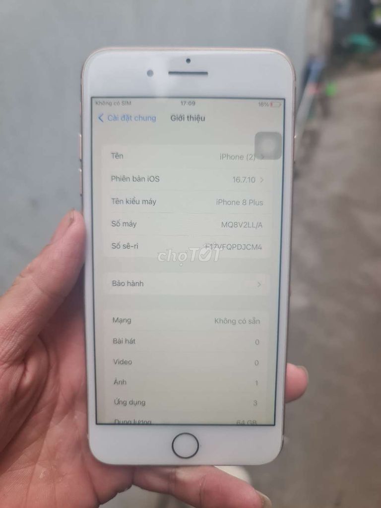 Iphone 8plus quốc tế zin đẹp không lỗi nhỏ