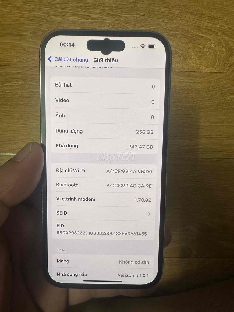 iPhone 14 Pro 256GB gold k sim sóng. Mua bán Điện thoại tại Quận Long Biên Hà Nội được đăng bởi Hồ Mạnh Quân hình 1