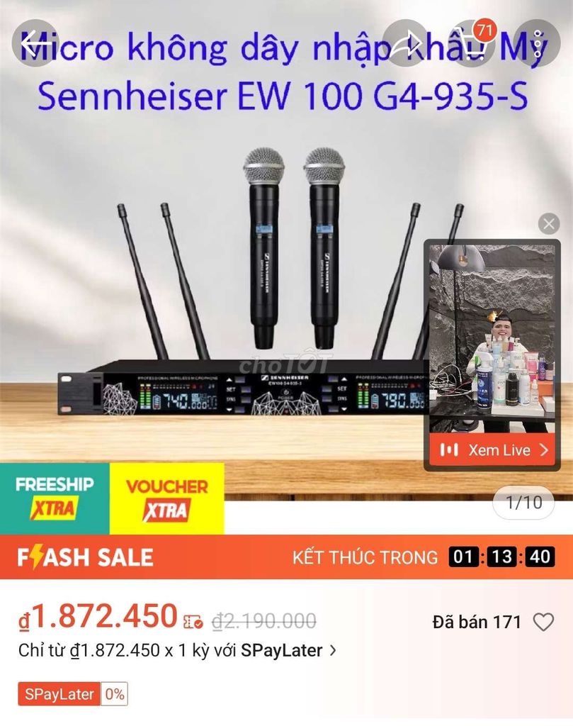 Mic dây Sennheiser EW 100 G4-935-S mới,, BH 1 năm