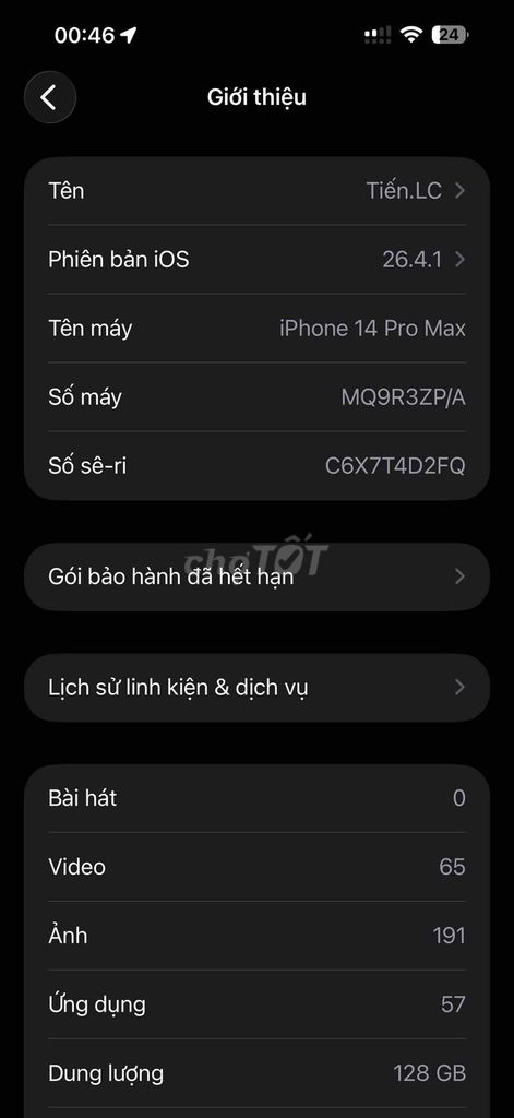 iPhone 14 Pro Max 128GB. Mua bán Điện thoại tại Quận Hồng Bàng Hải Phòng được đăng bởi lê tiến hình 1