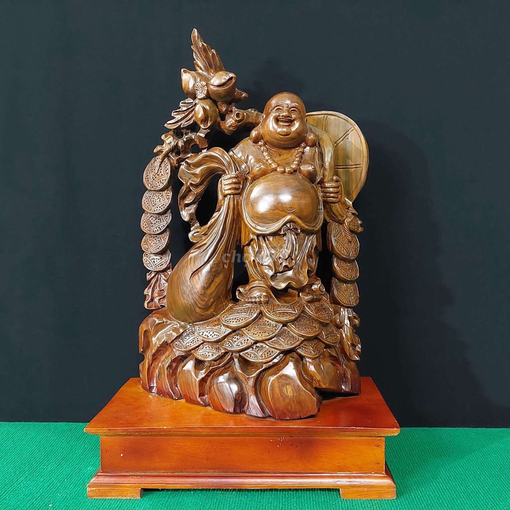 Tượng điêu khắc Gỗ Di Lặc 65cm. Mua bán Đồ sưu tầm, đồ cổ tại Quận Hải Châu Đà Nẵng được đăng bởi Trần Xuân Dương hình 1