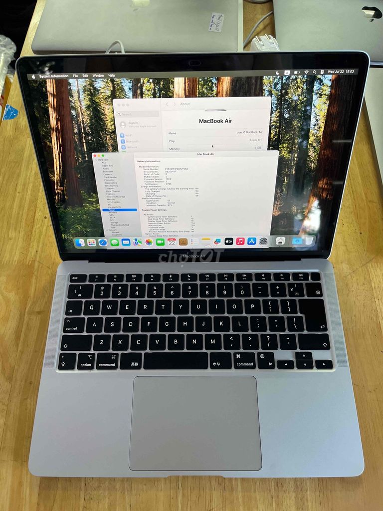 MacBook Air m1 Ram 8gb SSD 256gb. Mua bán Laptop tại Quận Sơn Trà Đà Nẵng được đăng bởi BƠ BƯ Macbook Cũ hình 1