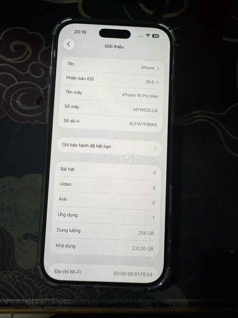 Apple iPhone 16 Pro Max 256GB Vàng sa mạc. Mua bán Điện thoại tại Huyện Ba Tri Bến Tre được đăng bởi Thanh hình 1