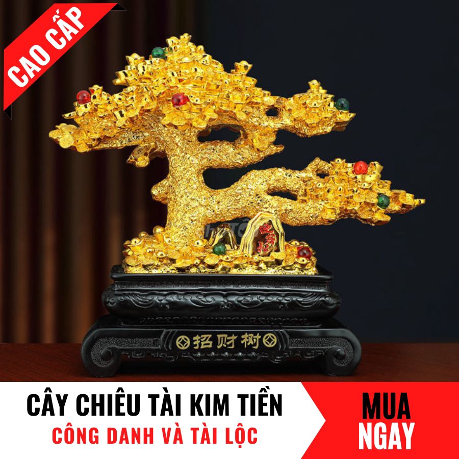 CÂY KIM TIỀN CHIÊU TÀI PHONG THỦY CAO 28CM