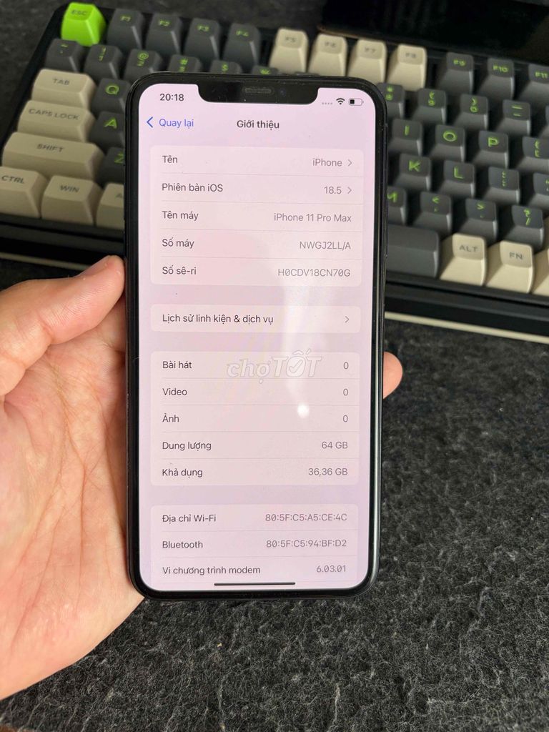 iPhone 11 Pro Max 64GB Đen Đã sử dụng. Mua bán Điện thoại tại Huyện Gia Lâm Hà Nội được đăng bởi Chiến hình 1