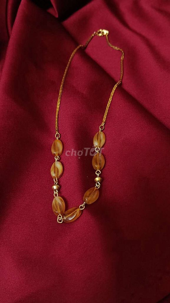 Vòng cổ Kim loại Đá Vàng Nâu Nữ. Mua bán Phụ kiện thời trang khác tại Quận Thanh Xuân Hà Nội được đăng bởi Tiệm của Gyul hình 1