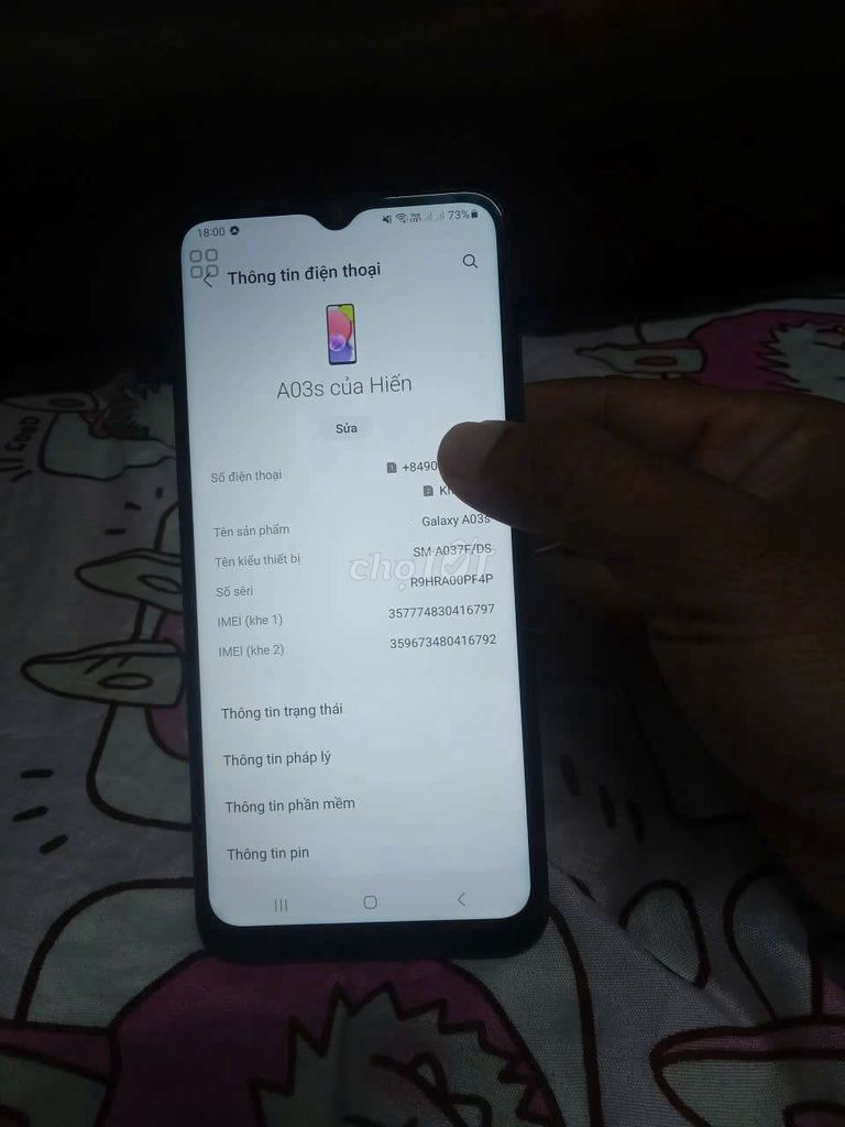 Samsung Galaxy A03s 4GB/64GB Đen. Mua bán Điện thoại tại Quận 8 Tp Hồ Chí Minh được đăng bởi hiến hình 1