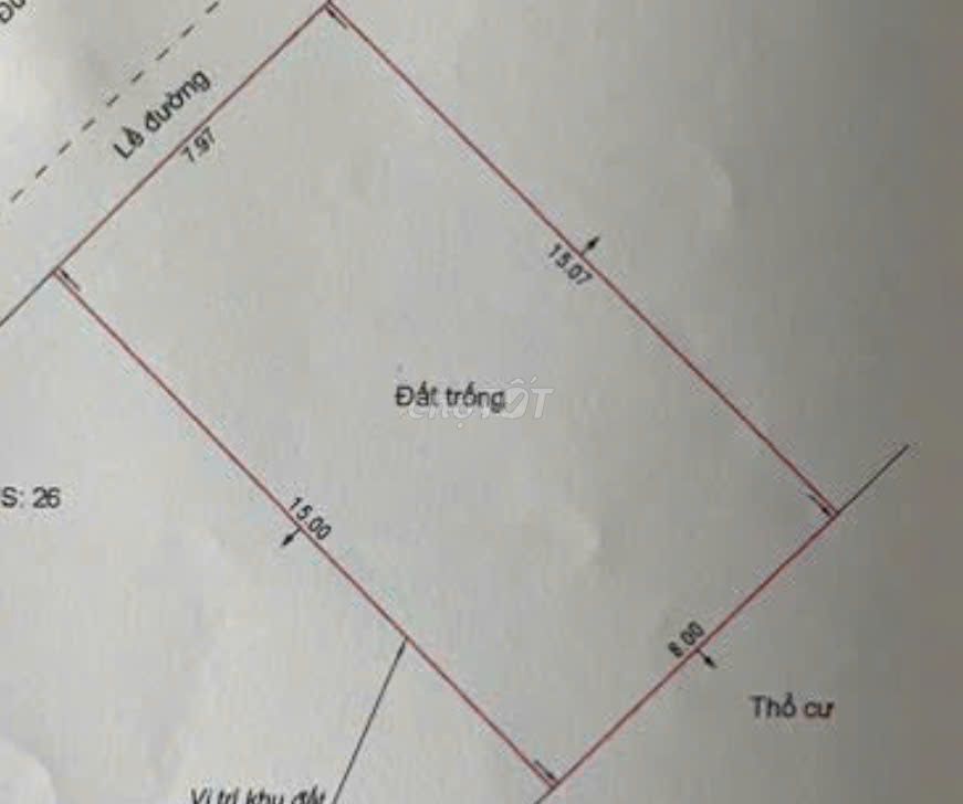 BDS HVL TAN ĐÁ ! BÁN LÔ ĐƯỜNG SỐ 4 HBC VEN SÔNG 8x15M GIÁ 12 TỶ CÒN TL