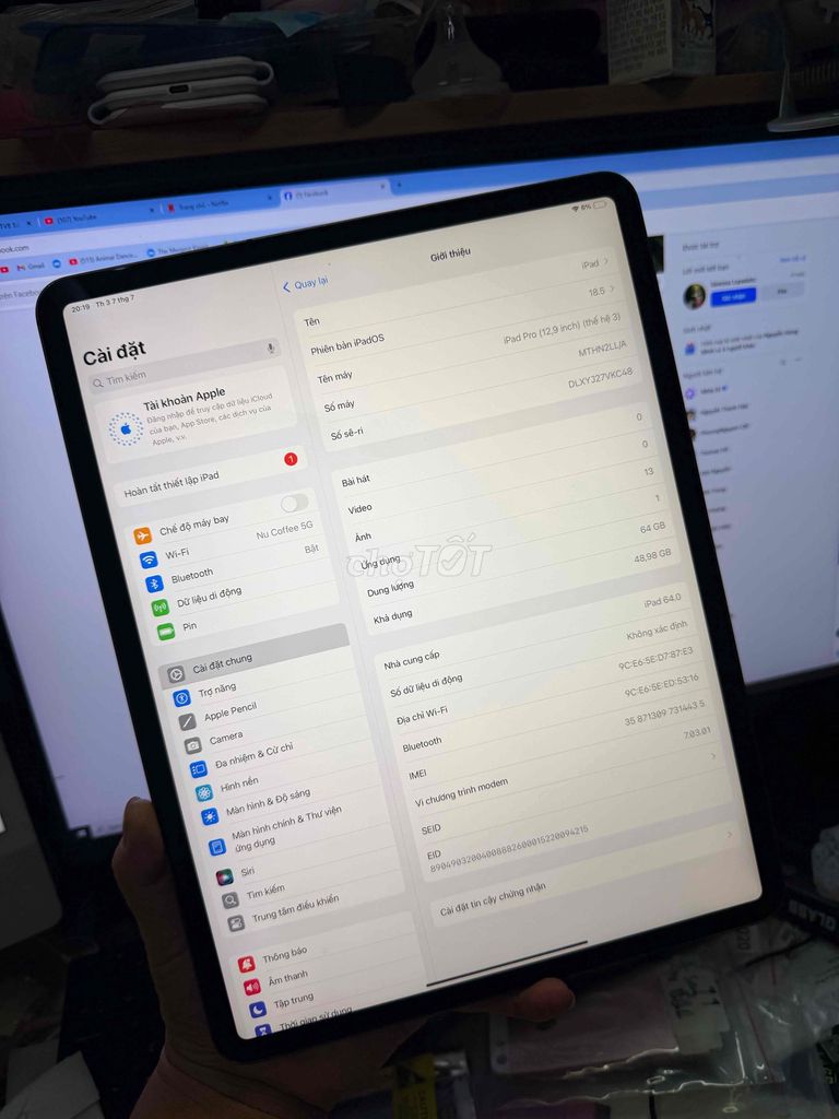 Apple iPad Pro 2018 12.9 inch 64GB Xám. Mua bán Máy tính bảng tại Quận Gò Vấp Tp Hồ Chí Minh được đăng bởi Bunny  hình 1