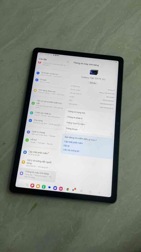 Samsung Tab S9 FE 5G 10.9 inch 6GB/128GB Việt nam. Mua bán Máy tính bảng tại Quận 8 Tp Hồ Chí Minh được đăng bởi điện thoại giá rẻ  hình 1