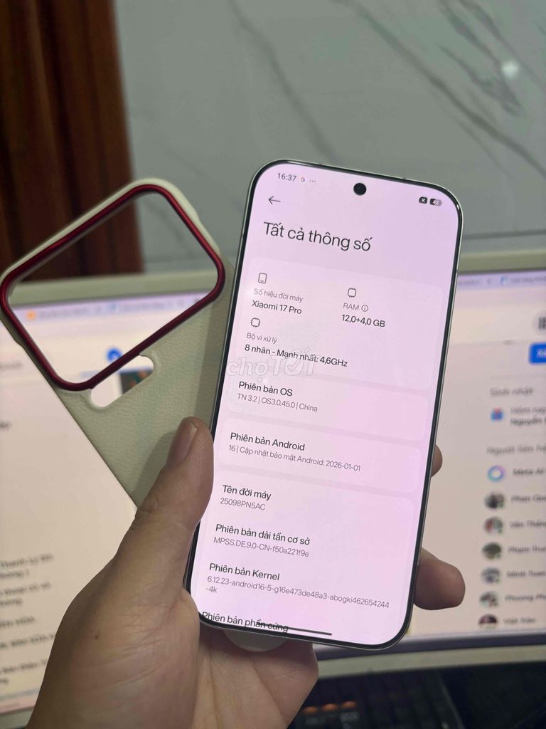 Xiaomi Mi 17 Pro ram 12/256g liknew trắng. Mua bán Điện thoại tại Quận Lê Chân Hải Phòng được đăng bởi hoang anh hình 1