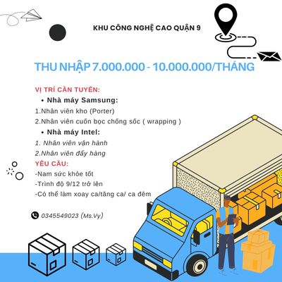 Tuyển Nam Nhân Viên Kho Làm Chính Thức