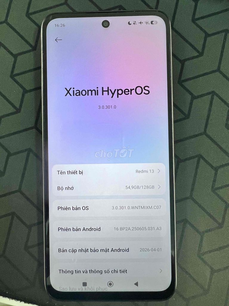 redmi 13, mới 99%, hết bảo hành. Mua bán Điện thoại tại Quận 10 Tp Hồ Chí Minh được đăng bởi Hồng Quân Trần hình 1
