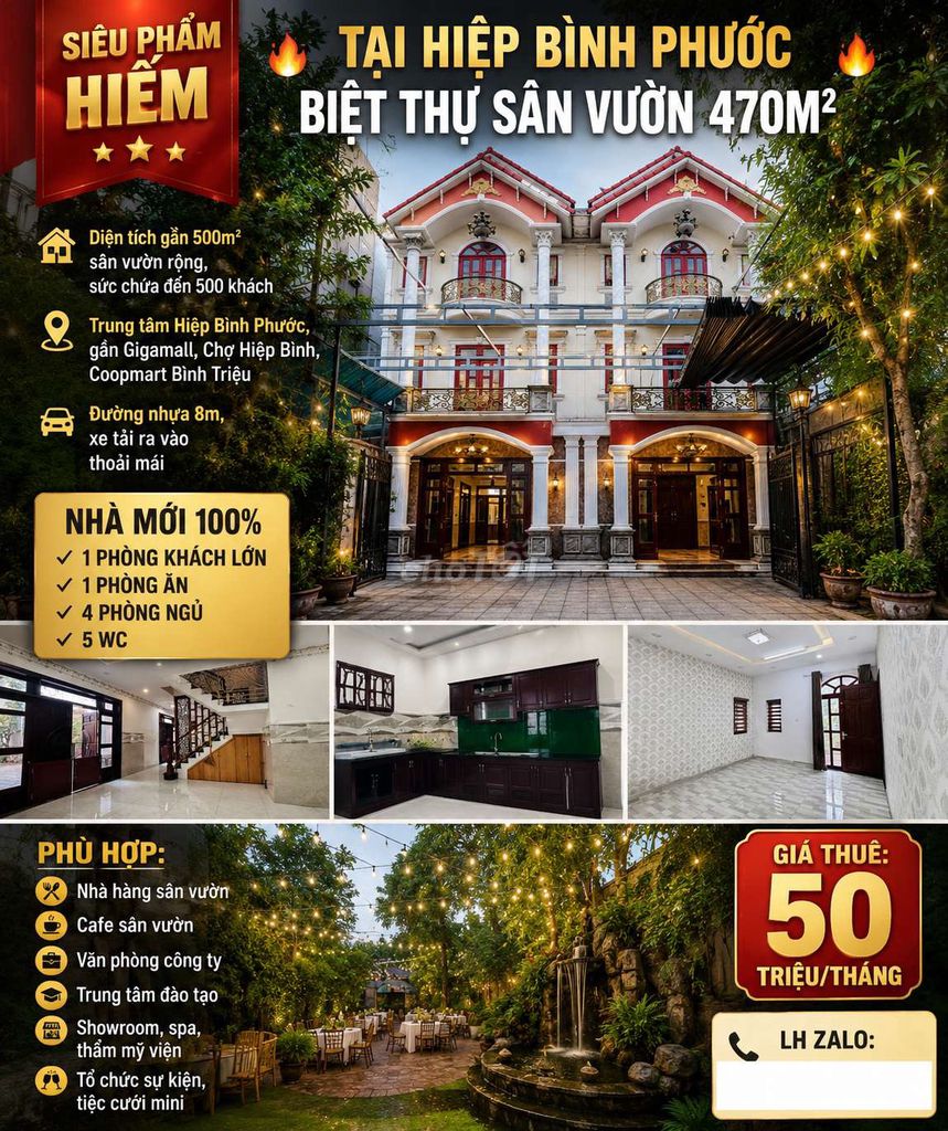 Mặt Bằng Kinh Doanh Đẹp Hiệp Bình Phước – 500m², Có Kiot Riêng