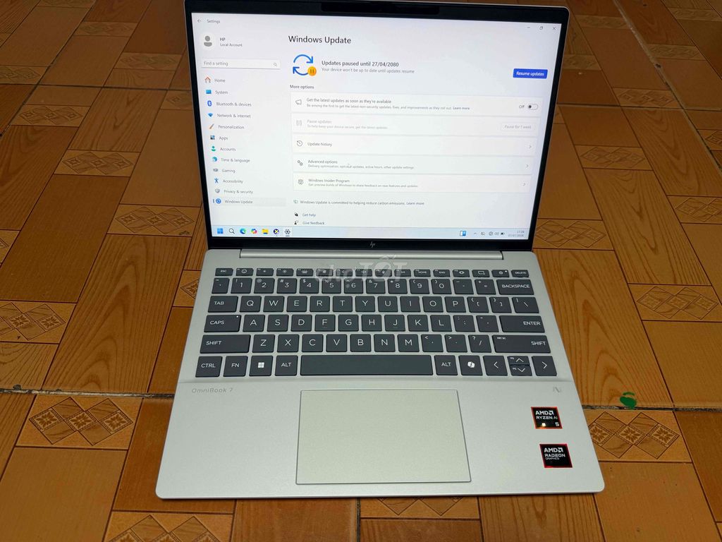 HP Omnibook 7 Aero 13 Ryzen AI 5 16GB/512gb Bh. Mua bán Laptop tại Quận 6 Tp Hồ Chí Minh được đăng bởi Chuyên mua bán điện thoại laptop hình 1