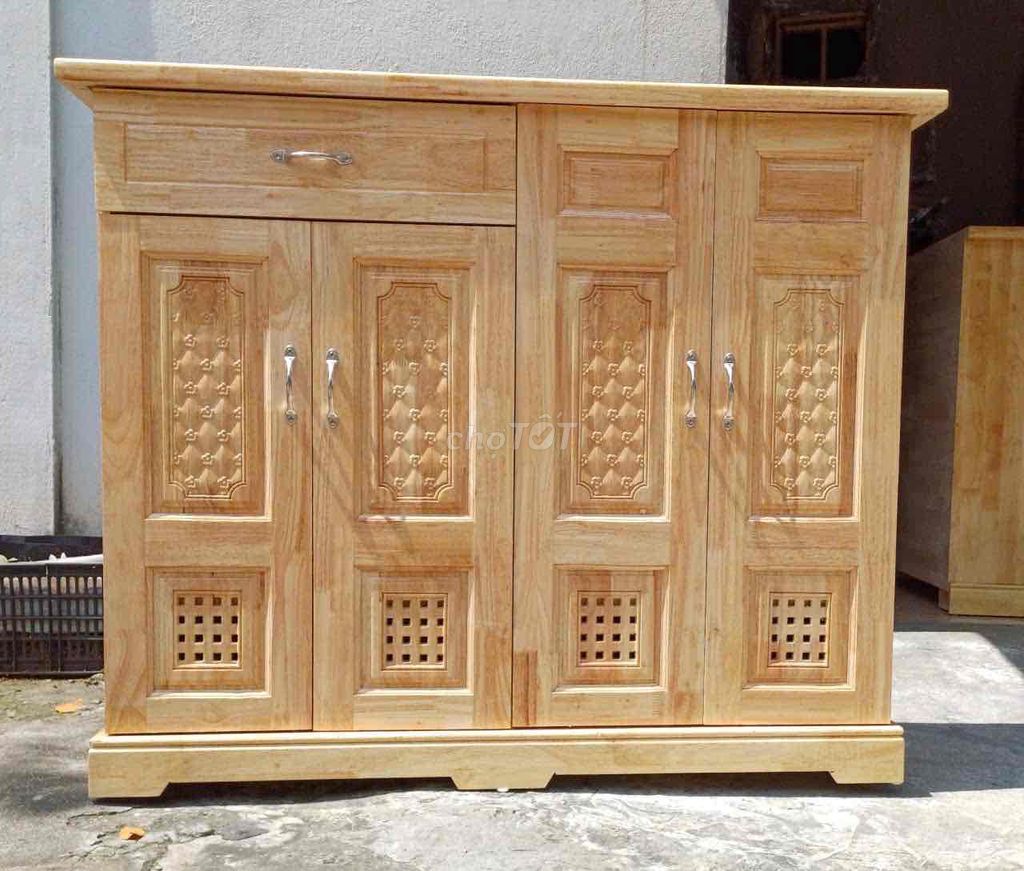 Tủ giày gỗ cao su có 4 ngăn màu vàng. Mua bán Tủ, kệ gia đình tại Thành phố Thủ Đức Tp Hồ Chí Minh được đăng bởi NỘI THẤT GIÁ RẺ KHU VỰC TPHCM hình 1