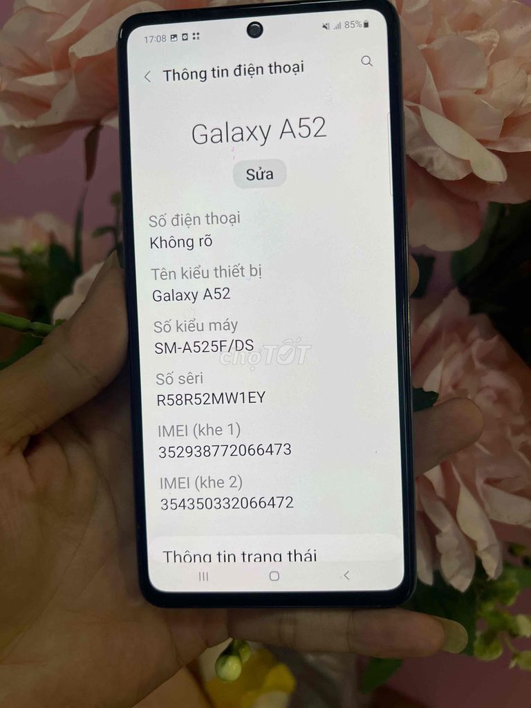 Samsung Galaxy A52 128GB Đã dùng. Mua bán Điện thoại tại Thành phố Tân An Long An được đăng bởi mua xin alo no SMS hình 1