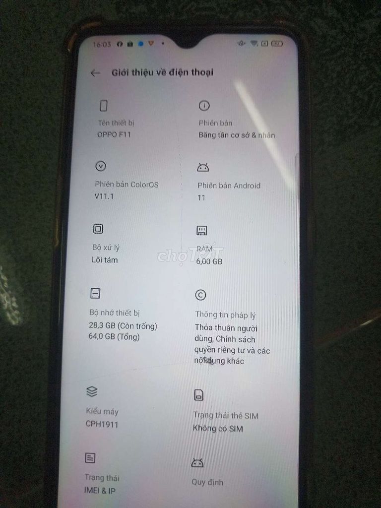 OPPO F11 6GB/64GB. Mua bán Điện thoại tại Quận 12 Tp Hồ Chí Minh được đăng bởi Huyhoang hình 1