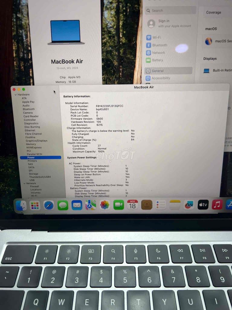 MACBOOK  13” AIR M3 16/512