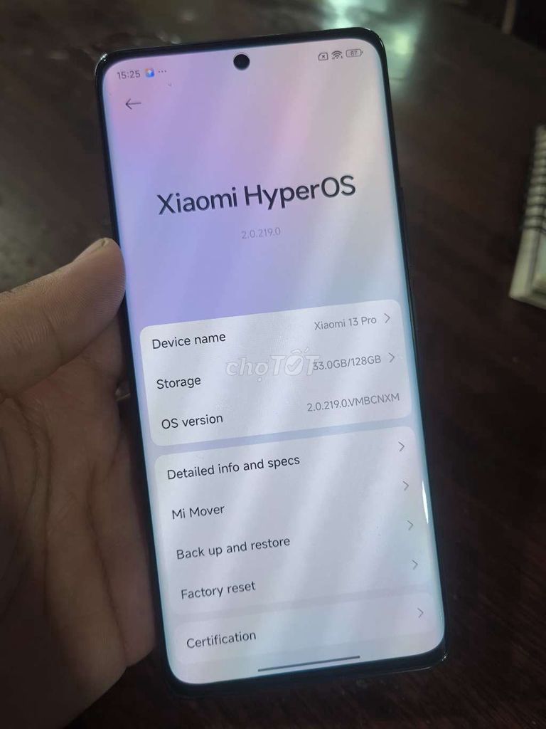 Xiaomi 13 Pro 128GB Đen Đã sử dụng. Mua bán Điện thoại tại Thành phố Thủ Dầu Một Bình Dương được đăng bởi Việt Phê hình 1