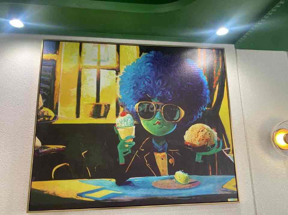 Tranh canvas cao cấp-kèm khung nhôm vàng 120x100cm. Mua bán Nội thất, đồ gia dụng khác tại Quận 1 Tp Hồ Chí Minh được đăng bởi Liên Hương Trần hình 1