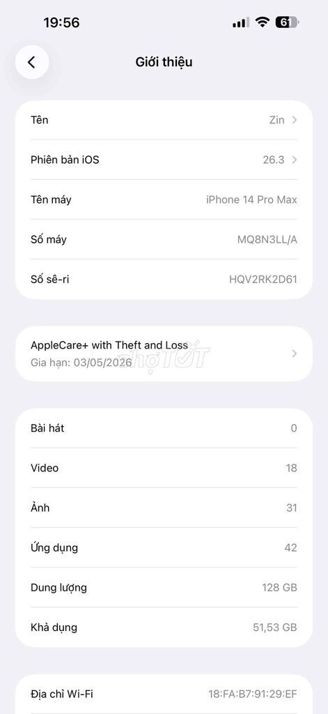 iPhone 14 Pro Max 128GB. Mua bán Điện thoại tại Huyện Văn Lâm Hưng Yên được đăng bởi Ông Siết Lý hình 1