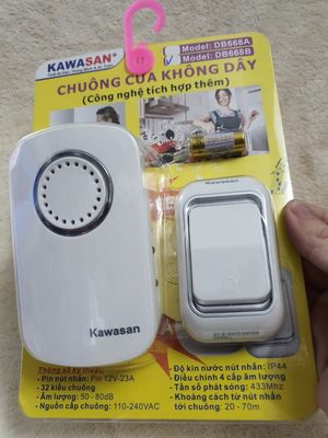 Bộ chuông gọi cửa gia đình không dây KAWASAN. Mua bán Nội thất, đồ gia dụng khác tại Quận 6 Tp Hồ Chí Minh được đăng bởi Mr Hoàng