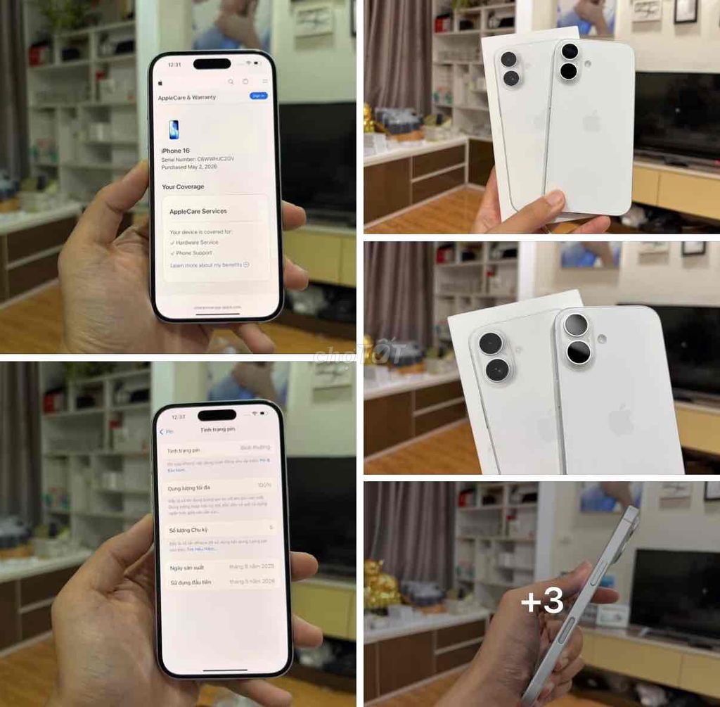 Apple iPhone 16 128GB Trắng Như mới FULLBOX 2026. Mua bán Điện thoại tại Quận Thanh Xuân Hà Nội được đăng bởi Nguyễn Huy Dũng hình 1