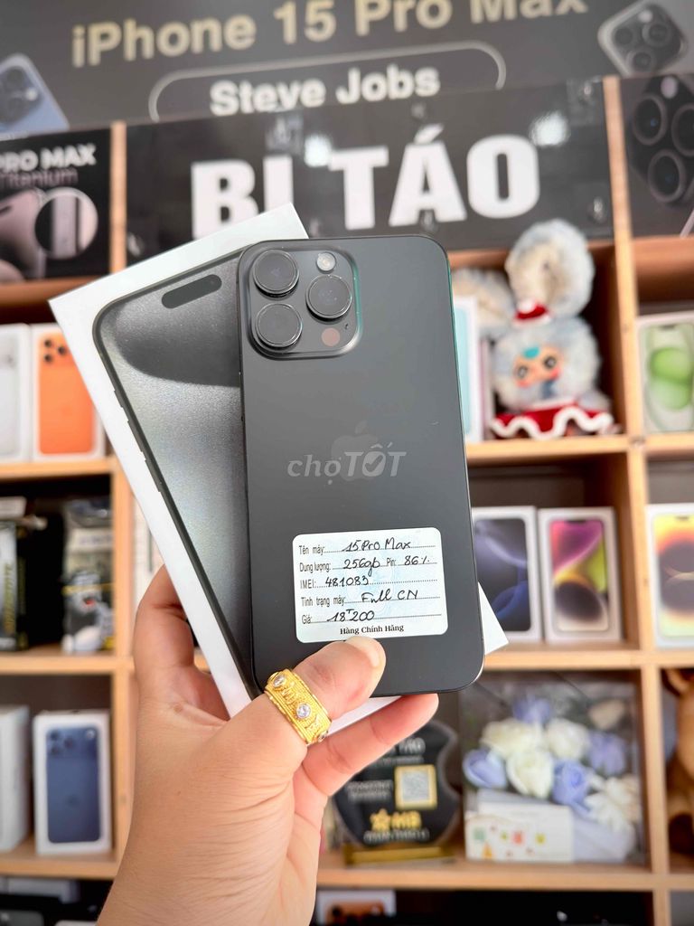 Apple iPhone 15 Pro Max 256GB Black. Mua bán Điện thoại tại Thành phố Long Xuyên An Giang được đăng bởi Bi Táo Store hình 1