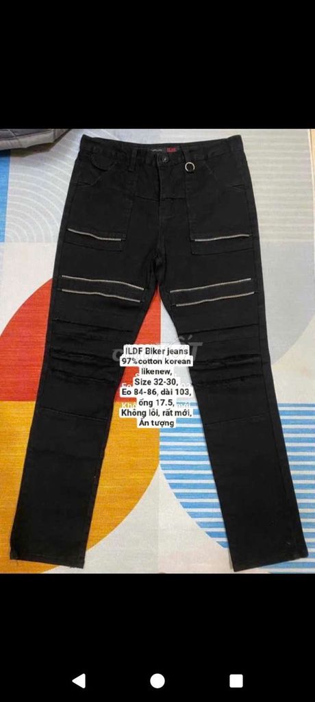 Quần jeans nam ILDF đen size 32-30 Hàn Quốc. Mua bán Quần áo tại Quận 1 Tp Hồ Chí Minh được đăng bởi Ty phạm 2hand hình 1