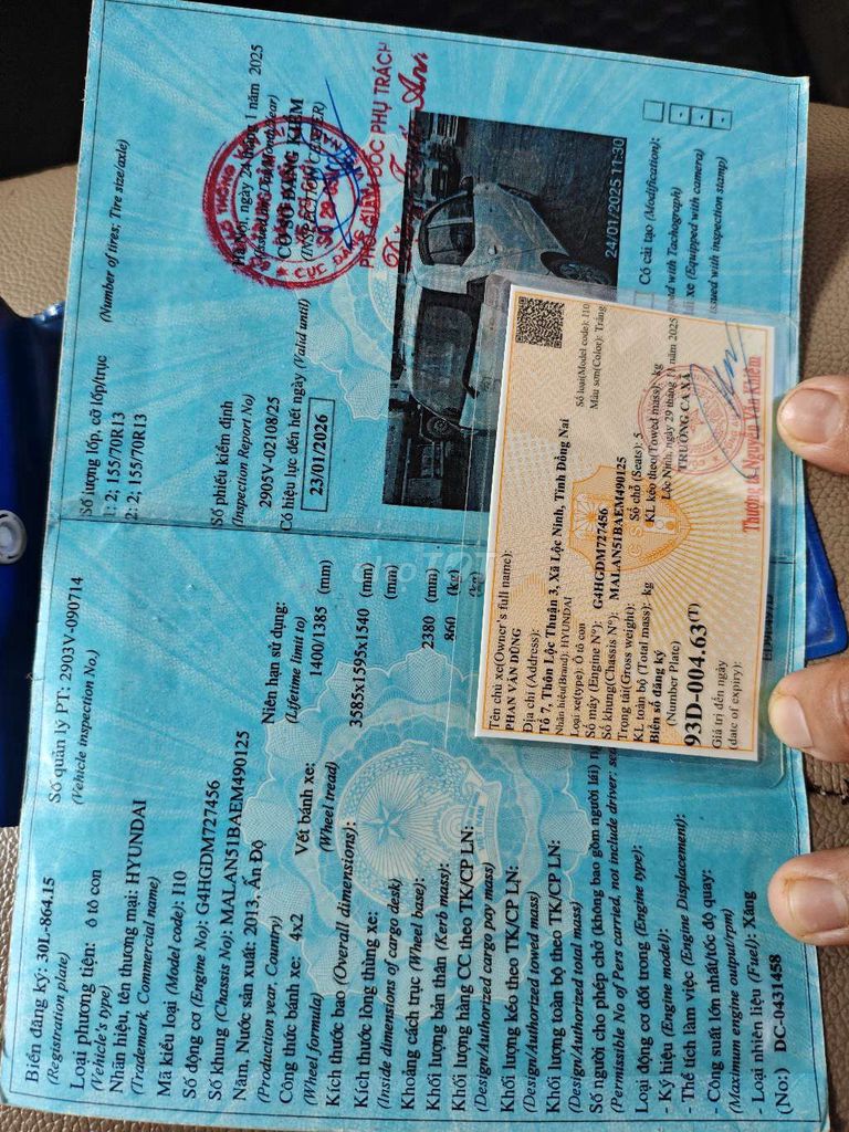 Hyundai I10 "MÁY ZIN NGUYÊN BẢN" 2013 MT. Mua bán Ô tô tại Huyện Lộc Ninh Bình Phước được đăng bởi Mỹ Tiên hình 9